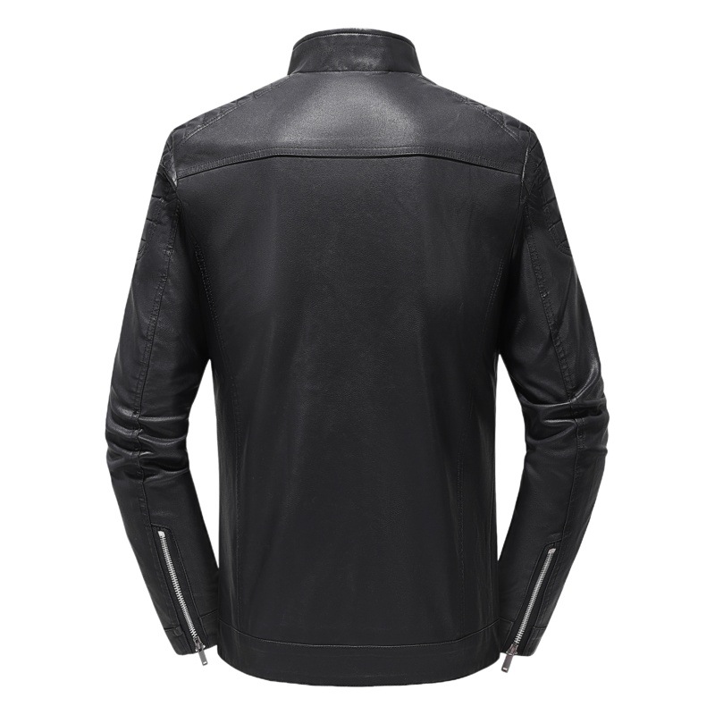 La primavera y el otoño de gama alta contador de cuero de los hombres de la primera capa de cuero de la motocicleta de la ropa de cuero chaqueta delgada capa de los hombres