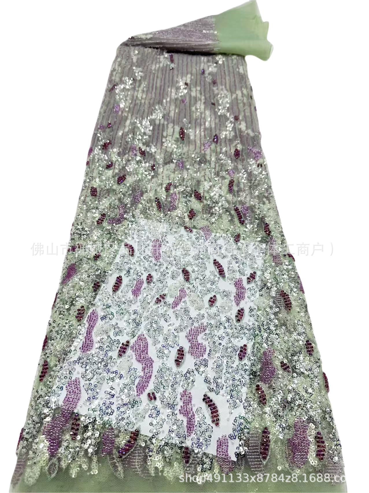Pipe de perlas bordado sequinilla tela de bordado vestido de boda tela de moda de rendimiento de escenario tela de moda spot transfronterizo image 13