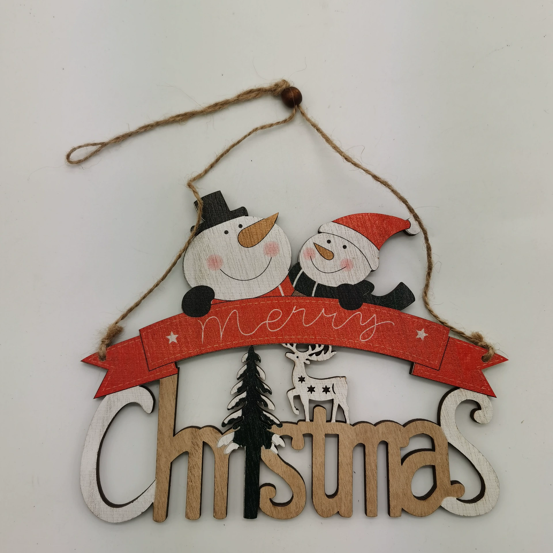 Новый деревянный Санта-дерево письмо украшение кулон маленький ангел пятиконечная звезда рождественские украшения