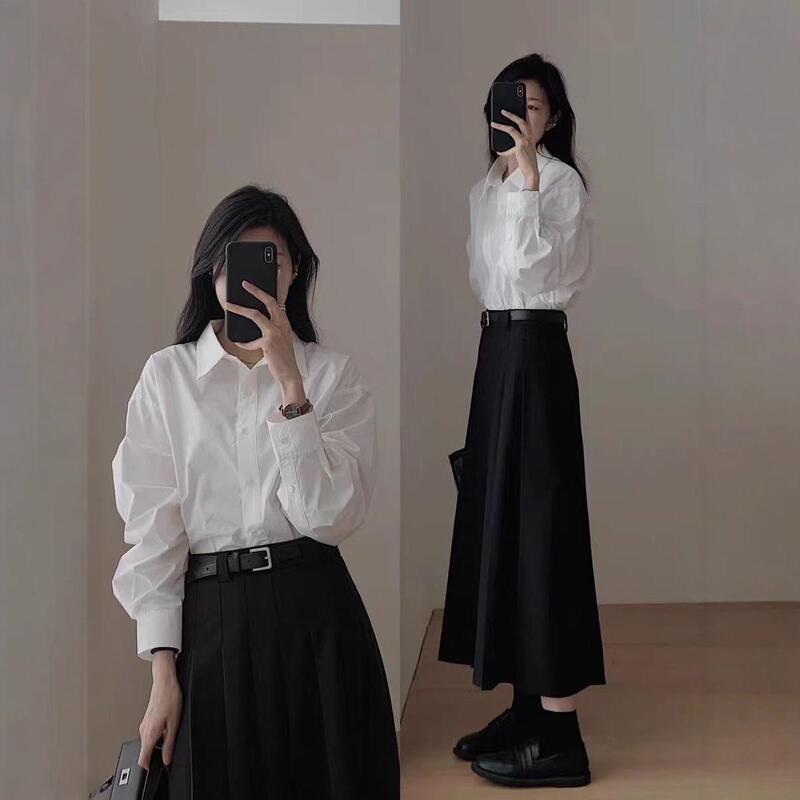 Early Autumn New Versatile White Shirt for Women, Slimming and High-End, Plus Size Niche White Blouse for Spring and Autumn Early Autumn New Versatile White Shirt for Women, Slimming and High-End, Plus Size Niche White Blouse for Spring and Autumn