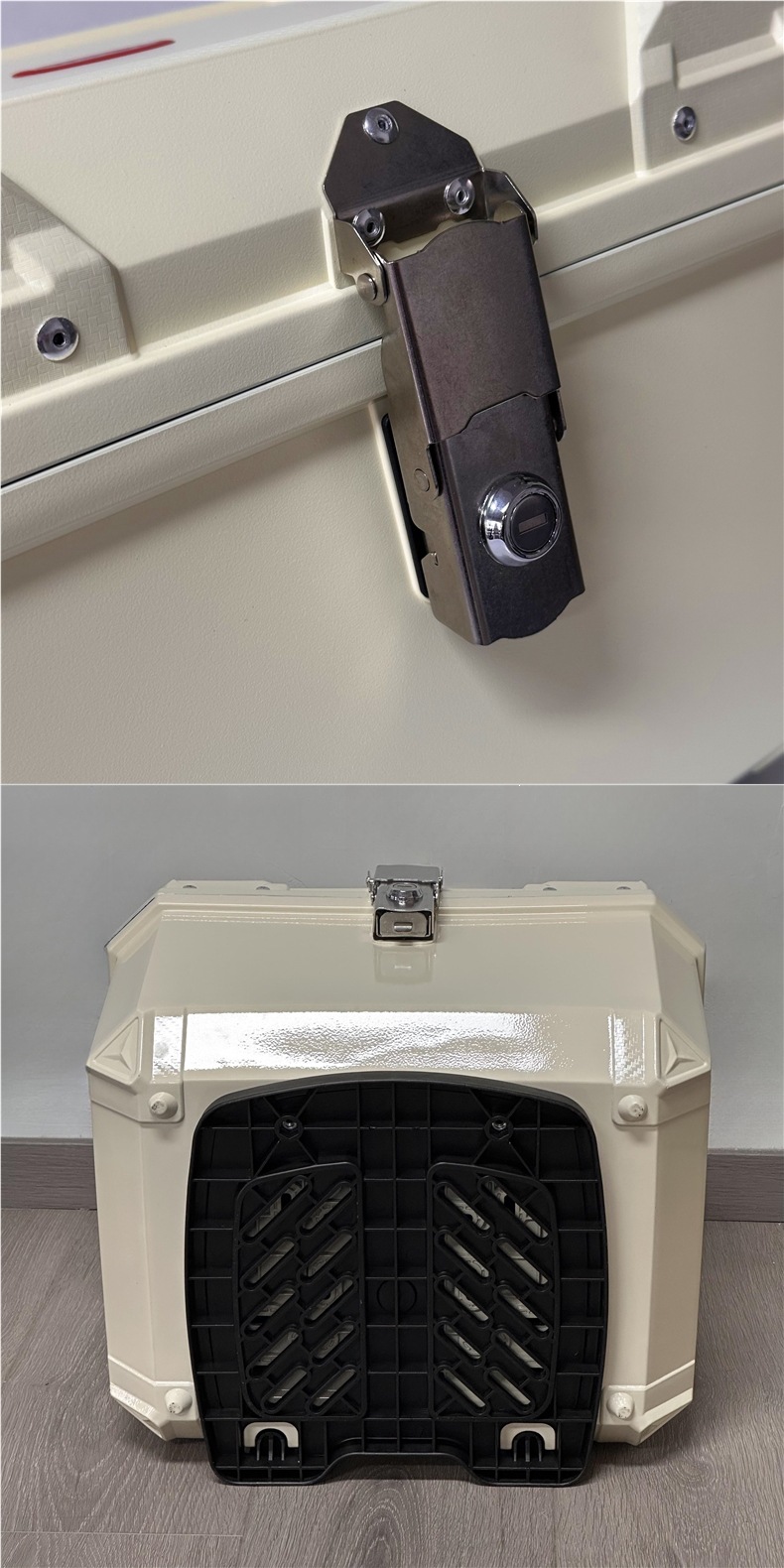 45L motorcycle tail box with a large capacity, suitable for electric scooters; a universal tail box storage container made of aluminum alloy