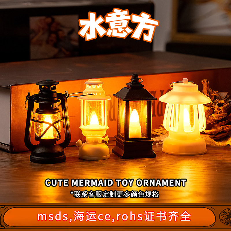 Christmas decoration retro small oil lamp electronic led mini thumb light night light home party atmosphere ornaments Christmas decoration retro small oil lamp electronic led mini thumb light night light home party atmosphere ornaments
