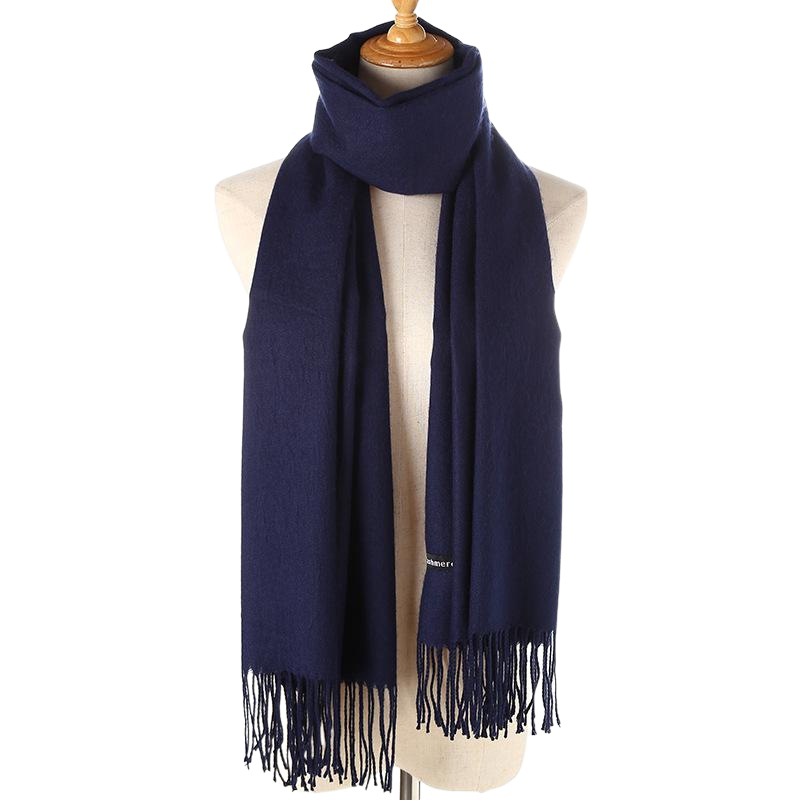 Imitation cashmere scarf 35cm pull fur color thickened long towel autumn and winter cashmere tassel shawl women manufacturers