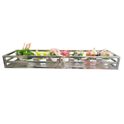 Stainless steel balcony railing hanging flower stand modern simple rustless flower stand iron succulent guardrail outdoor shelf