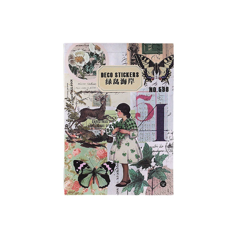  Island Wind Series Infeel.Me PET Sticker Book Retro Map Material Decoration Material Decoration Paste 20 photos