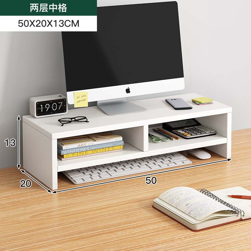 Estante de elevación de computadora de escritorio, soporte de pantalla de oficina, estante de almacenamiento de escritorio de alto nivel, cojín de escritorio