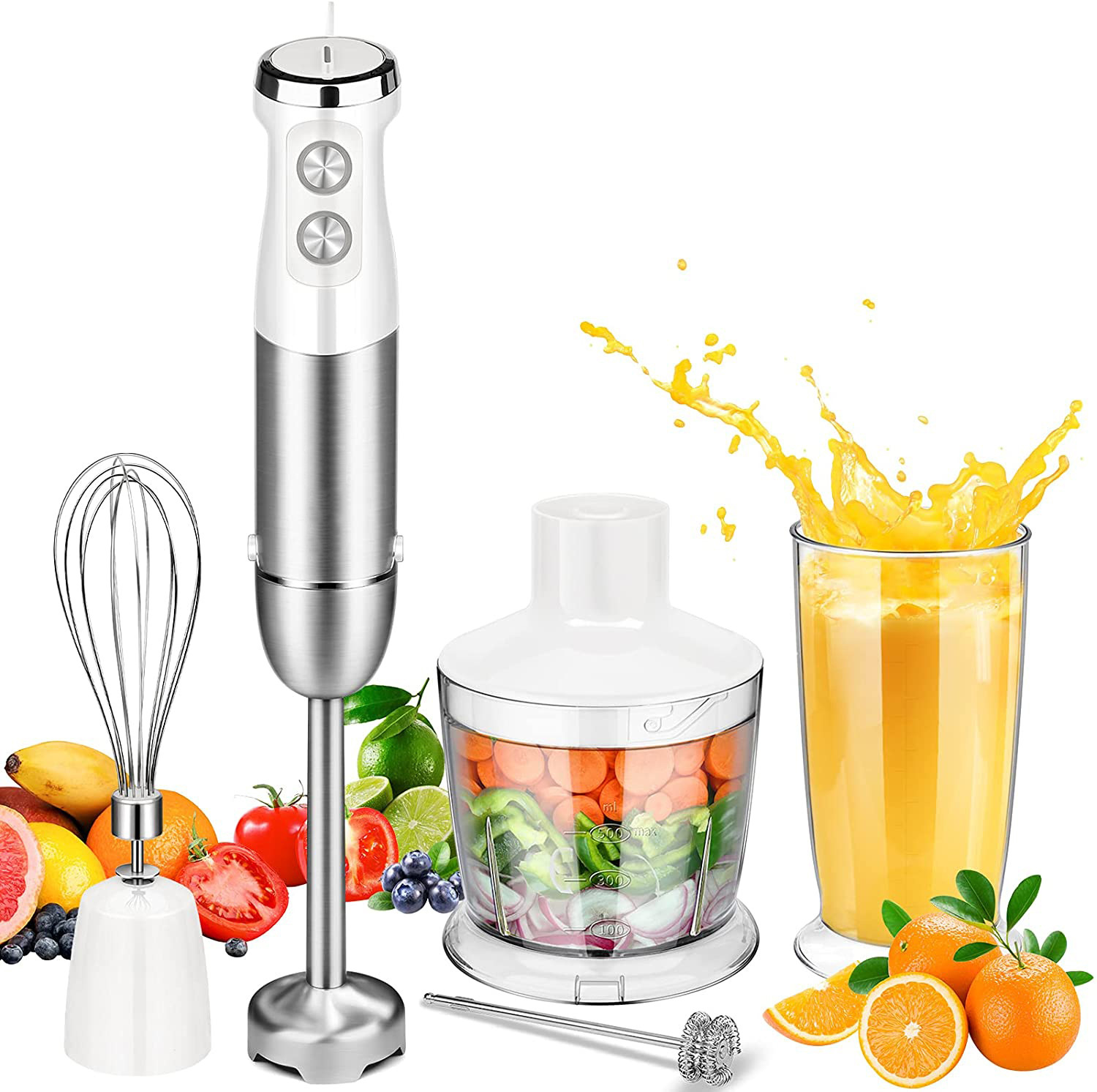 Cooking Stick Rechargeable Baby Food Supplement Machine Multi-Function Egg Beater Household Electric Mixer Meat Grinder Cross-Border Factory