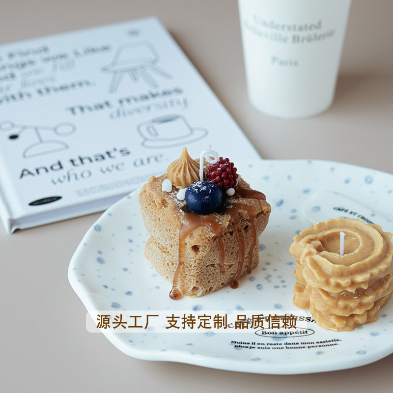 Transfronterizos pastel de postre caliente vela de bananas modelado adornos lindos regalos de mano al por mayor hechos a mano