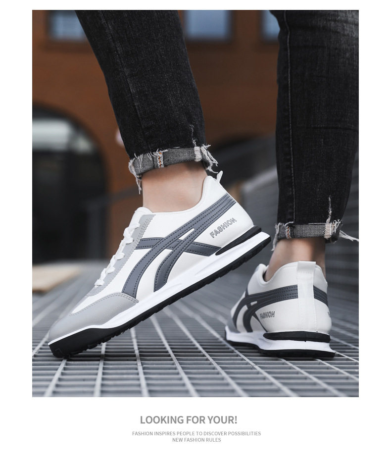Giày nam kiểu Forrest Gump cổ thấp, sneaker vải phối màu, đế cao su, thoáng khí, phong cách Hàn Quốc — 101 Da Nam - Xanh Quýt [Hộp], 101 Da nam - Xám [Hộp], 101 Da nam - Đen [Hộp] chi tiết 17