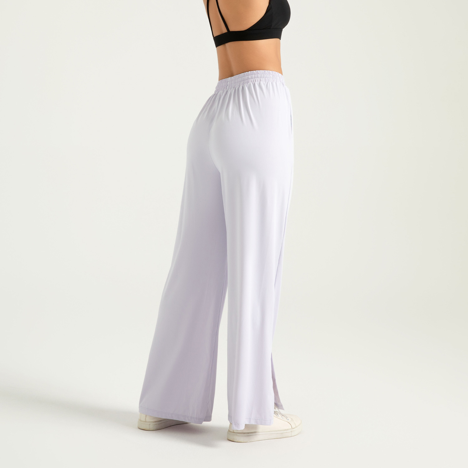 Zona transfronteriza de Juyitang pantalones de cintura alta y piernas anchas para mujeres, pantalones deportivos anti-UV de hielo desnudos