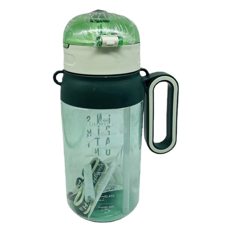 Celebridad de internet de verano SH-2017 taza de plástico 1600ml taza de agua de plástico taza de paja hombres y mujeres correa de gran capacidad al por mayor