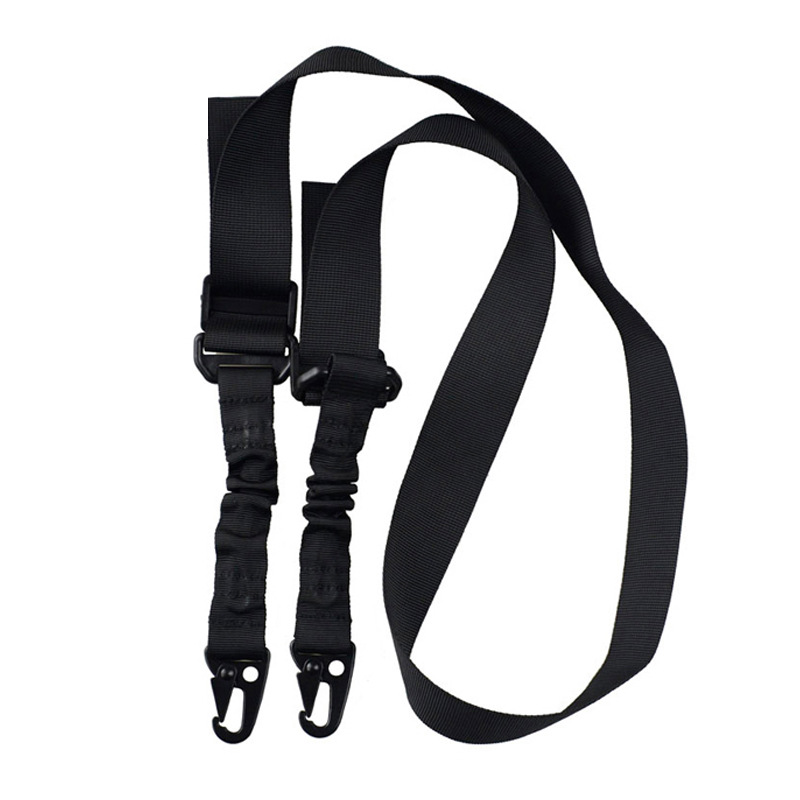 Arnés de escalada multifuncional al por mayor en stock, eslinga táctica de doble punto estilo americano, equipo para aficionados militares, correa ajustable para arma.