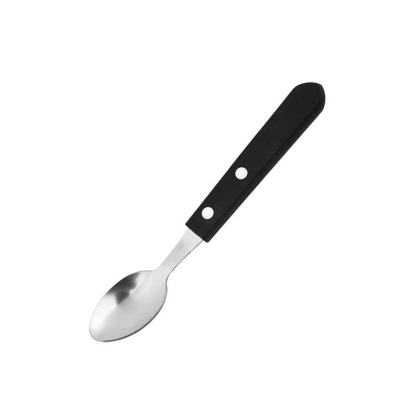 Cuchara pequeña con mango de madera negro