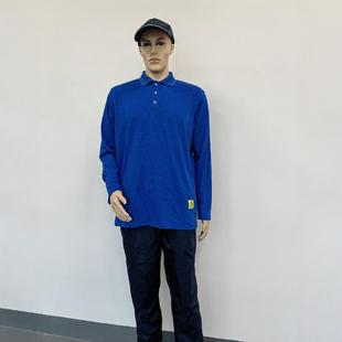 Long-sleeved Anti-static Polo Shirt Long-sleeved Anti-static Gas Station Work Clothes Long-sleeved Electronigs' Clothes Energy Gas Station T-shirt