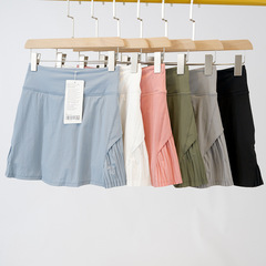 Summer tennis badminton volleyball women's short skirt golf slimming mid-waist sports anti-exposure age-reducing nude skirt