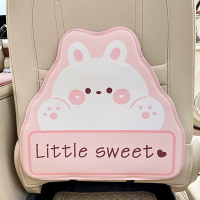 Creative Multifunctional Car Storage Anti-Kick Pad Cartoon Bear and Rabbit Anti-Kick Pad Leather Anti-Dirty and Wear-Resistant Seat Back Protection Pad (Chair back anti-kick pad) - fat-rabbit-three-dimensional-small-anti-kick-pad