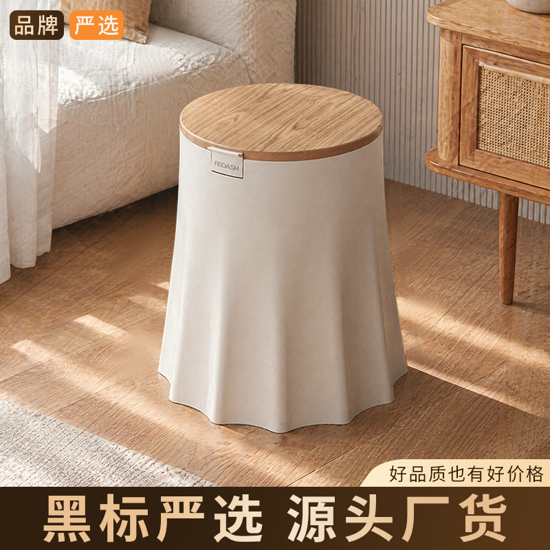 Strictly Selected Net Mangrove Art Trash Bin Wide Bottom Round Imitation Wood Grain Plastic Cover Plastic Storage Barrel Household Bedroom Waste Paper Basket Strictly Selected Net Mangrove Art Trash Bin Wide Bottom Round Imitation Wood Grain Plastic Cover Plastic Storage Barrel Household Bedroom Waste Paper Basket
