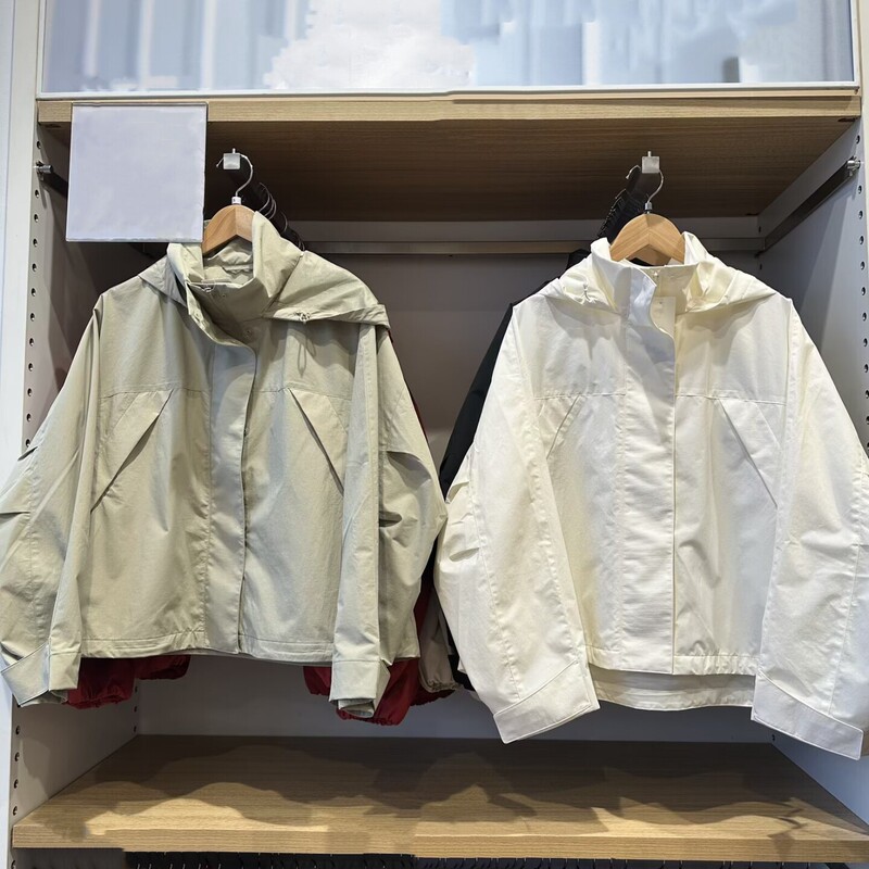 Women's windproof stand-up collar jacket/coat, new style casual loose-fitting hooded short jacket R484709 Women's windproof stand-up collar jacket/coat, new style casual loose-fitting hooded short jacket R484709
