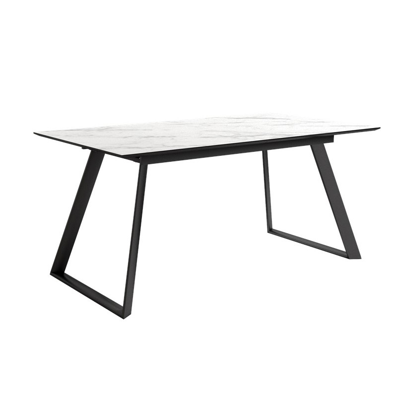 Wal-Mart mesa de comedor moderna minimalista de roca rectangular nórdica mesa de negociación de viento crema mesas de comedor