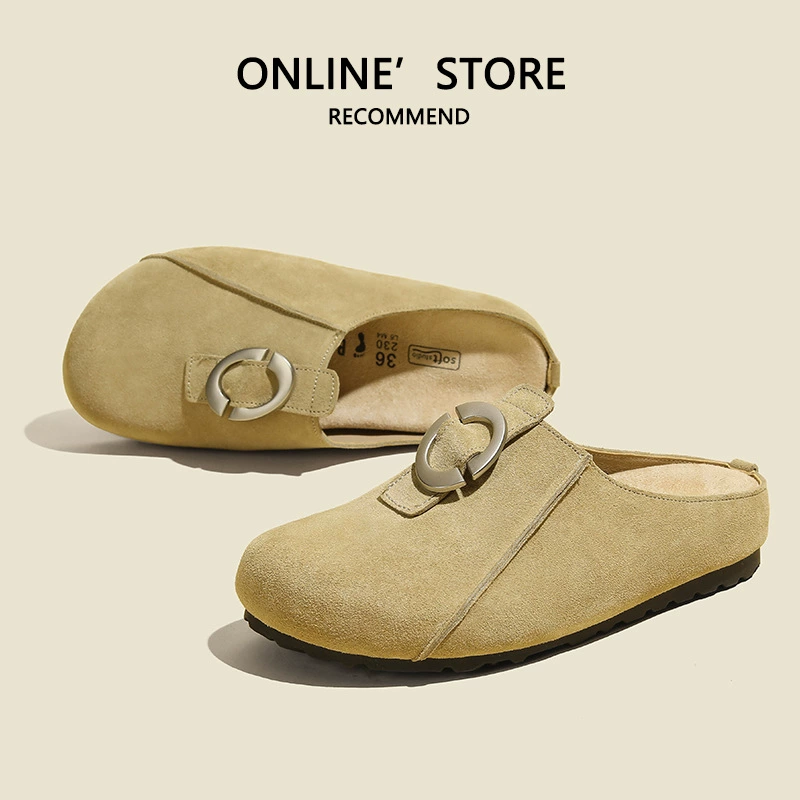 Туфли Birkenstock из телячьей кожи для носки как верхняя обувь, толстая подошва, усиленный носок, полуподтяжки, новинка весна-осень 2025, универсальные Birkenstock