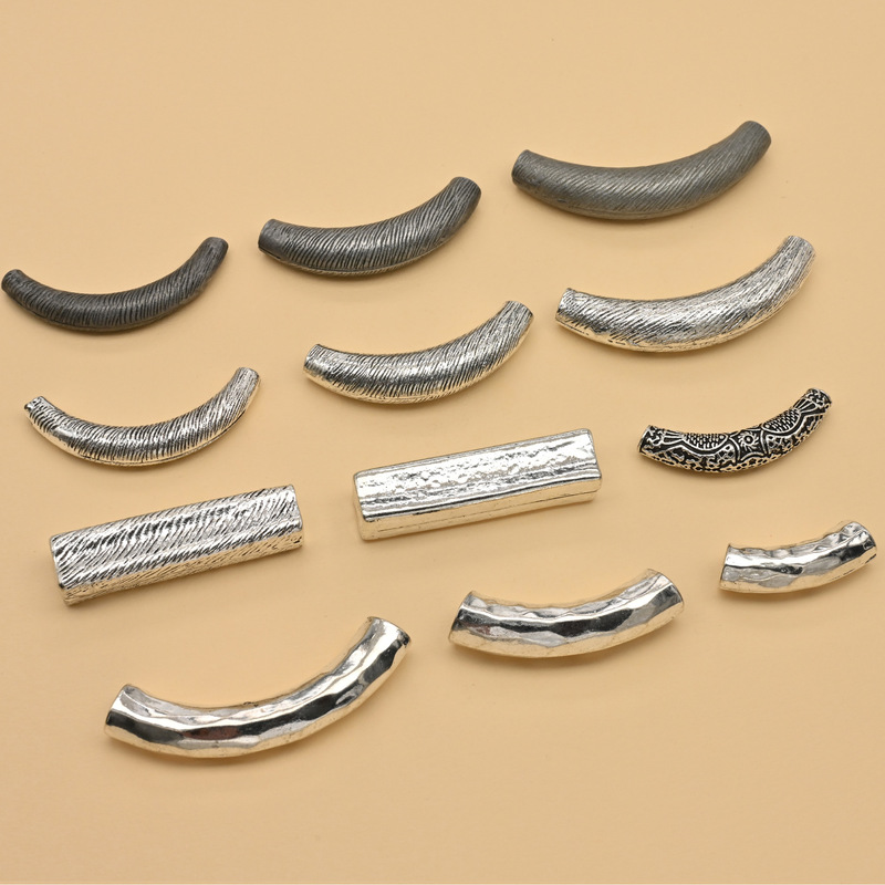 チベットシルバー曲管タイシルバージュエリーレトロペンダント diy 手作りネックレスブレスレット織りペンダント古代シルバーアクセサリーアクセサリー|undefined