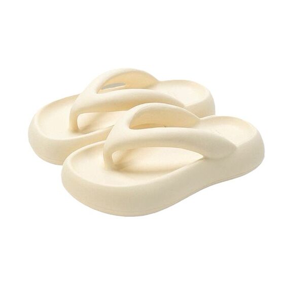 New Non-Slip Clip 2024 Slippers Beach Outfit Summer Seaside Cool Women's Shit-Feeling Thick-soled Women's Flip Flops