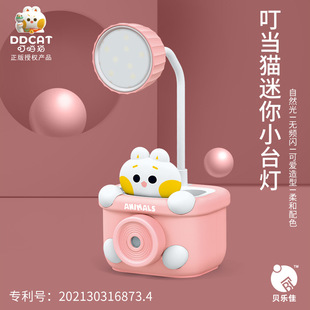 Cute Camera Pencil Sharpener Night Light Cartoon USB Charging Desk Small Table Lamp Mini Pencil Sharpener Table Lamp Gift