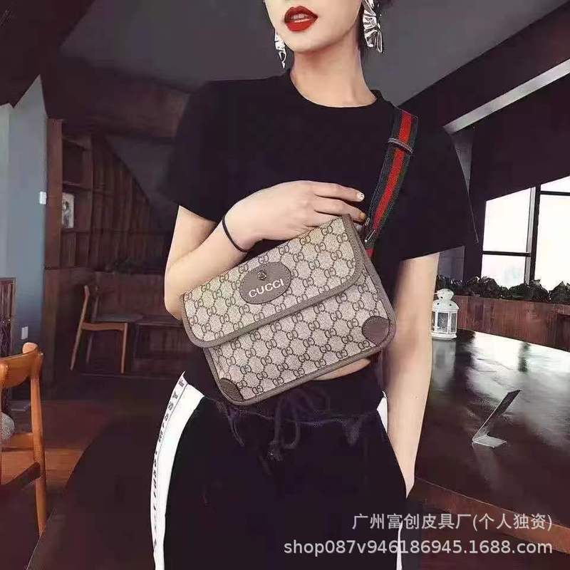 外国貿易新しいレディースバッグタイガーヘッドウエストバッグユニセックスチェストバッグレディースミニショルダーバッグダブルGホームロゴクロスボディ|undefined