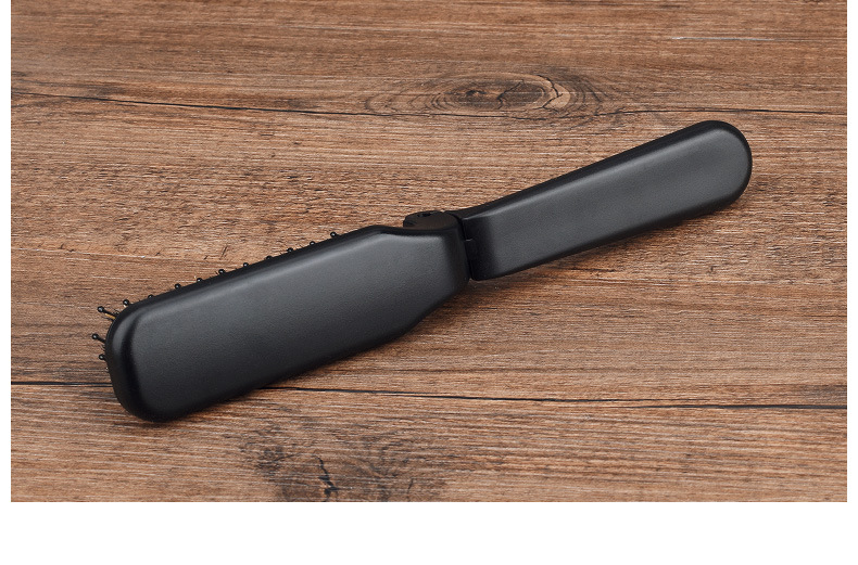 Peigne de massage pliable et portable en poils de sanglier duveteux, antistatique, en stock, pour hommes. Brosse plate._voghion.com