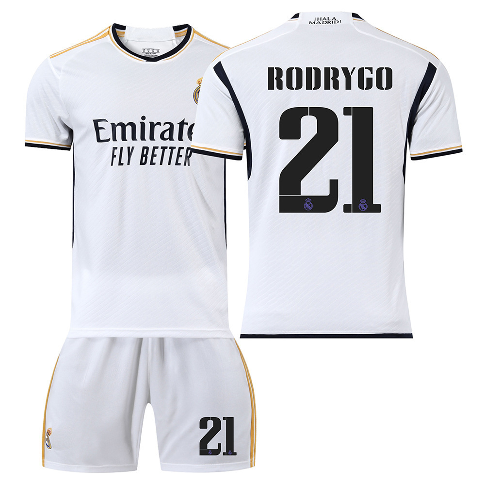 Uniforme de fútbol del Real Madrid 2425 para hombre, camiseta de fútbol número 7 Vinicius, número 5 Bellingham, número 10 Mbappé