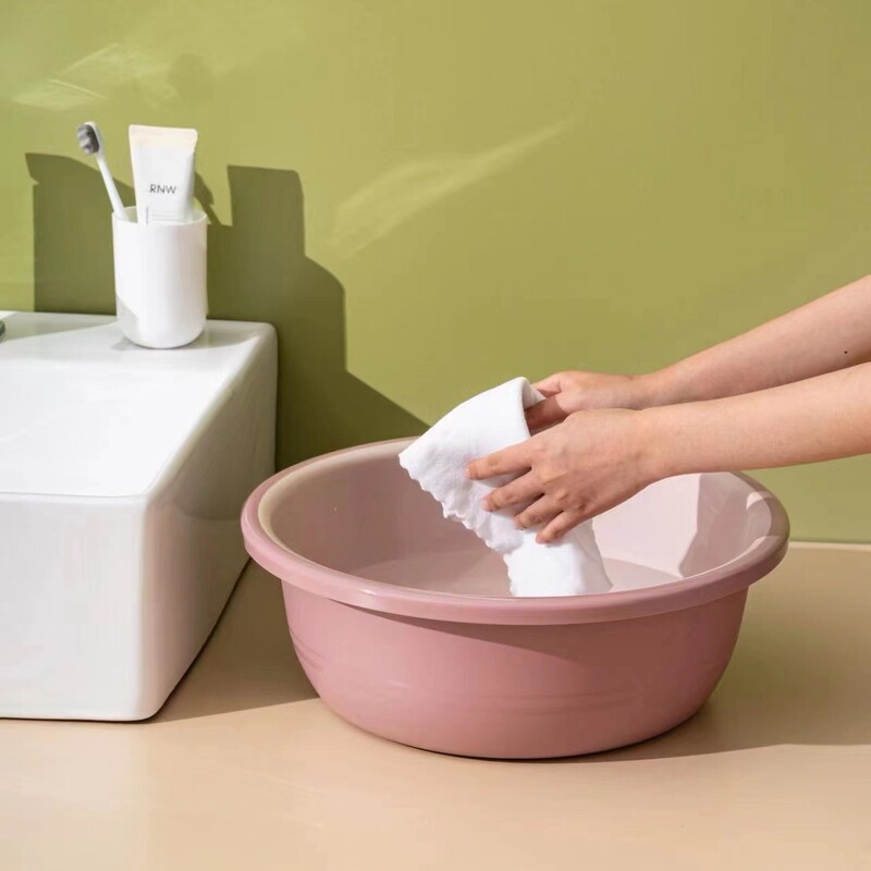 厚いプラスチックの洗面器の家庭用の大きいサイズの洗濯はたらいの赤ちゃんの小さい洗面器の学生の寮の洗面器を洗います。|undefined