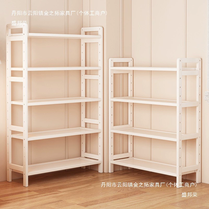 Простая многослойная полка для хранения из массива дерева, напольная для кухни, гостиной, настенная для книг, товаров, мелочей и закусок.