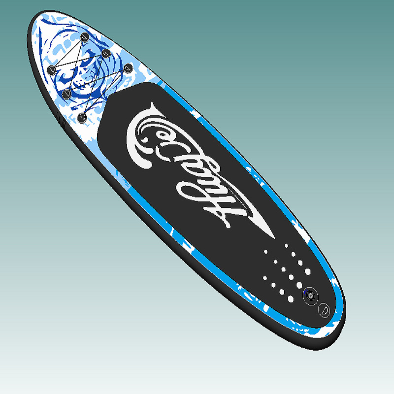 esqueleto azul profundo SUP tabla de remo inflable para adultos de pie tabla de surf plegable tabla de esquí acuático conveniente