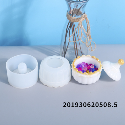 Proud diy crystal drip silicone storage box mold crystal storage box mold making table