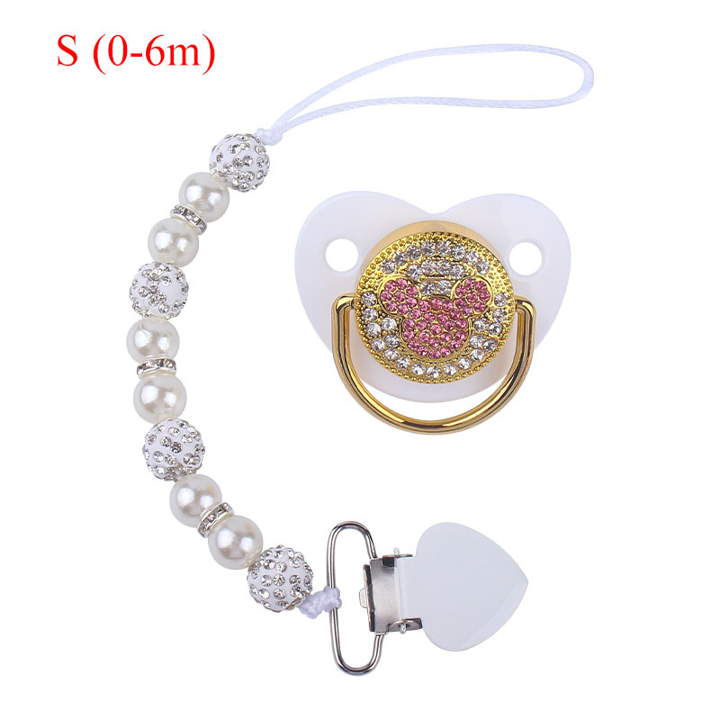 Suministros para bebés amor chupete clip chupete cadena anti-caída creativo bebé Mickey forma chupete traje