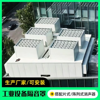 楼顶设备隔音房隔音罩 顶部阵列消音器 侧面片式消声器降噪工程