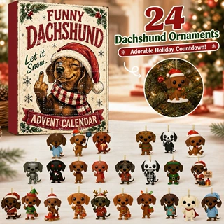 跨境热销Advent calendar趣味腊肠狗降临日历盲盒