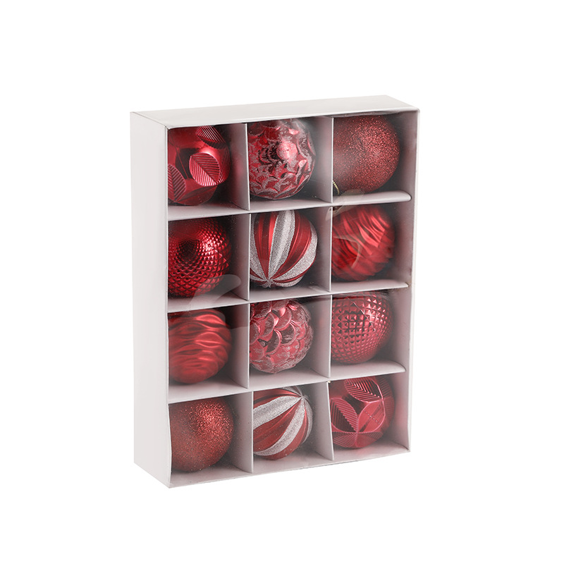 Bola de Navidad traje redondo barril caja cuadrada pintada 3cm4cm6cm decoración navideña bola colgante de Navidad bola decoración Navidad