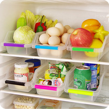 易分类抽屉杂物整理收纳盒 塑料厨房储物盒  透明加厚冰箱收纳筐