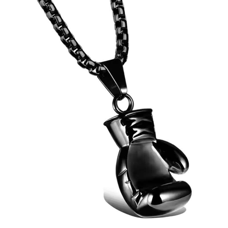 Estilo coreano simple moda dominante boxeo collar de los hombres moda hiphop colgante hombres y mujeres hip hop joyería
