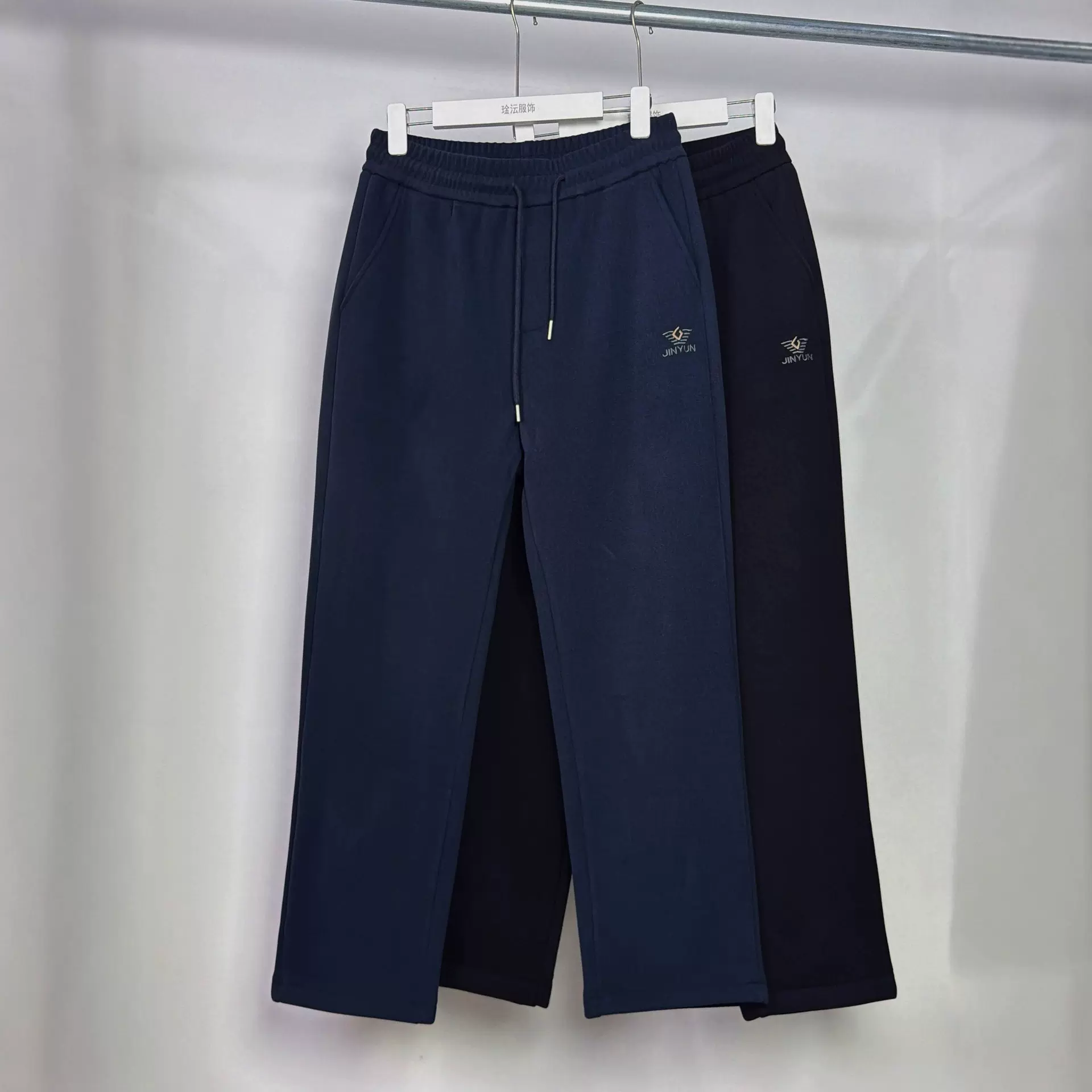 冬季新款男裤加绒加厚宽松大码宽松中老年男裤休闲裤直筒裤长裤