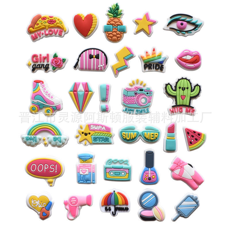 Summer charm PVC soft rubber shoes decorative buckle hole shoes flower shoe buckle DIY shoe accessories Amazon in stock wholesale