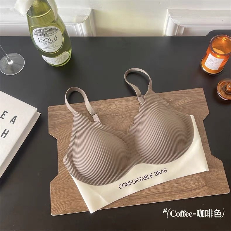 Ropa interior deportiva, chaleco para mujer, estilo de una pieza, espalda delgada sin costuras, sin anillo de acero, sujetador de texto anti-caída