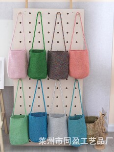 Small design woven capacious bag strap, purse handmade, one-shoulder bag, simple and elegant design
