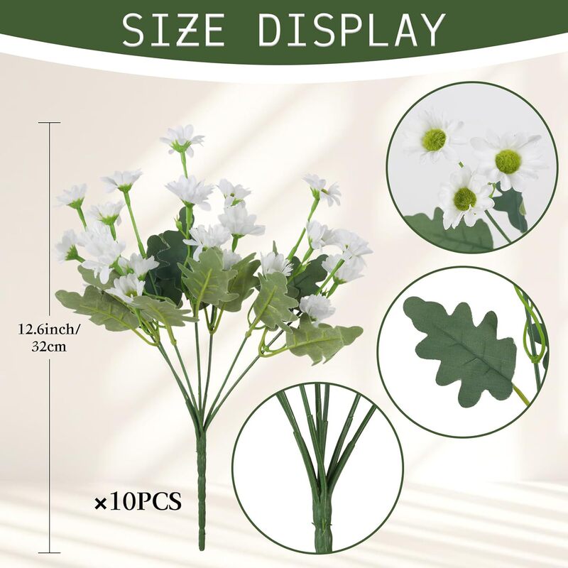 洋甘菊婚庆仿真花花束欧式小雏菊花高档假花束装饰典礼花艺|undefined