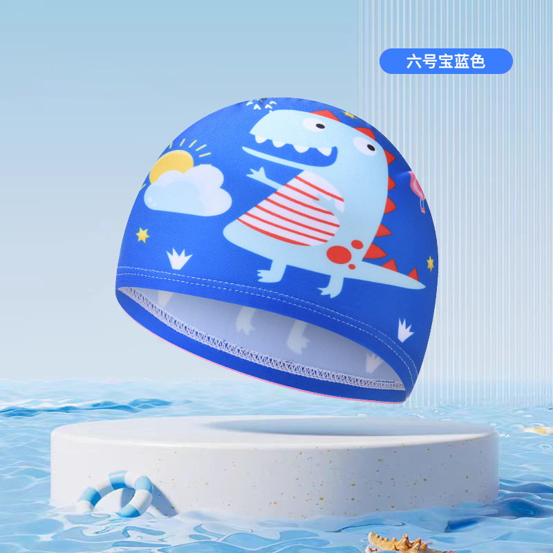 Sombreros de baño para niños de moda impresión de dibujos animados dinosaurios cómodos gorras de tela lindas gorras para niños y niñas gorras de tela de oído para bebés