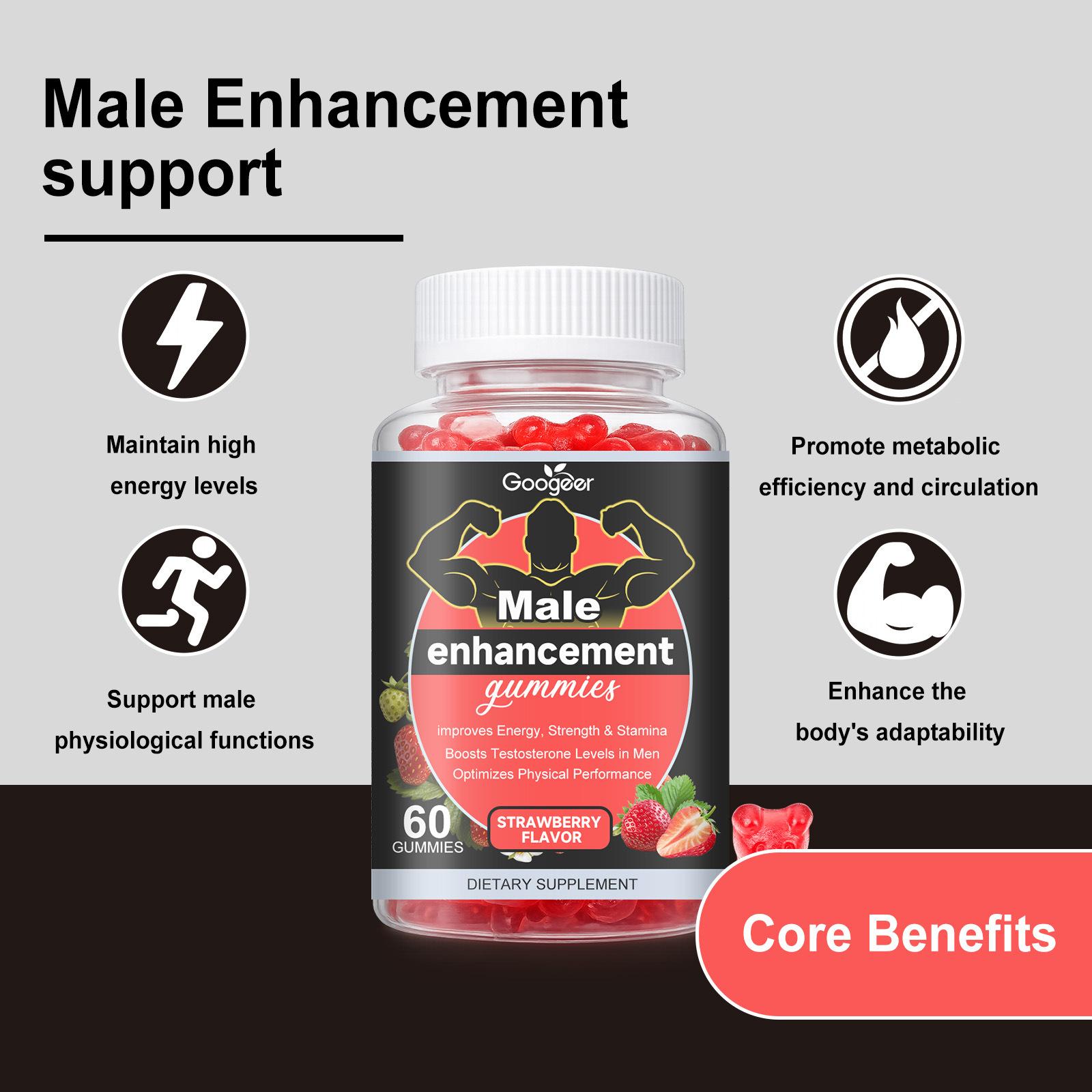 GOOGEER Male Enhancement Gummies Improves Energy