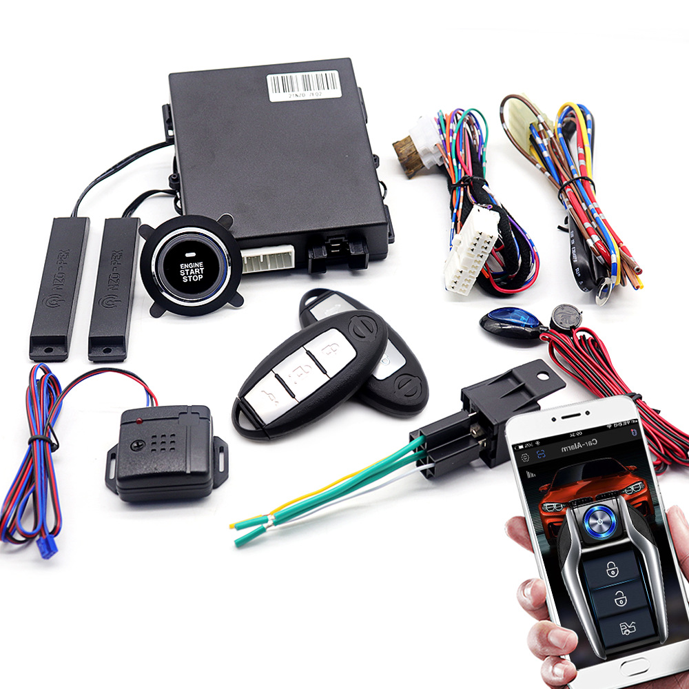 [Foreign trade exclusive] car one-click start Bluetooth control car remote start kit keyless entry system