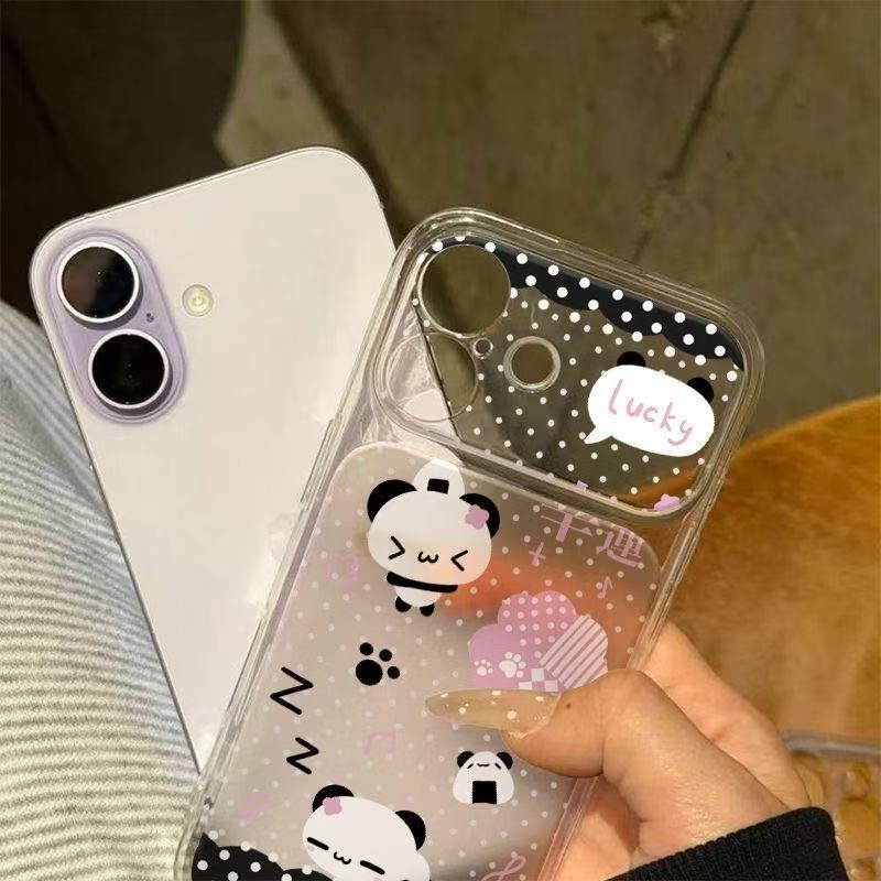 Happy Panda Phone Case for Apple 17, Instantly Transforms into a Large Window for iPhone 16/15 Pro, Soft Case for iPhone 14/13/12/11