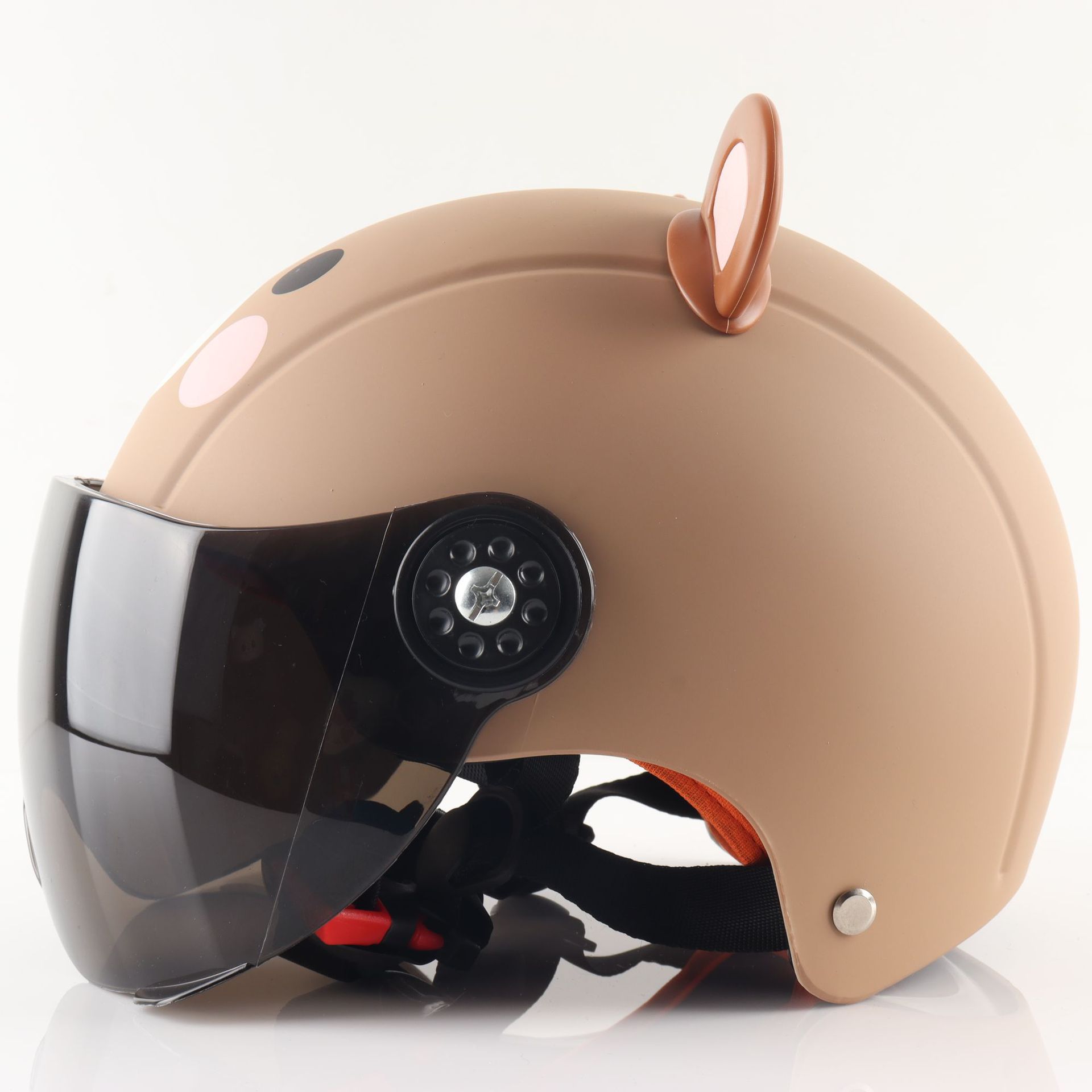 Cross-Border Exclusive Supply of Electric Vehicle Children's Helmets, Cartoon Cute Half-Helmets, Bear-Shaped Helmets for Kids, Students, and Babies for Cycling